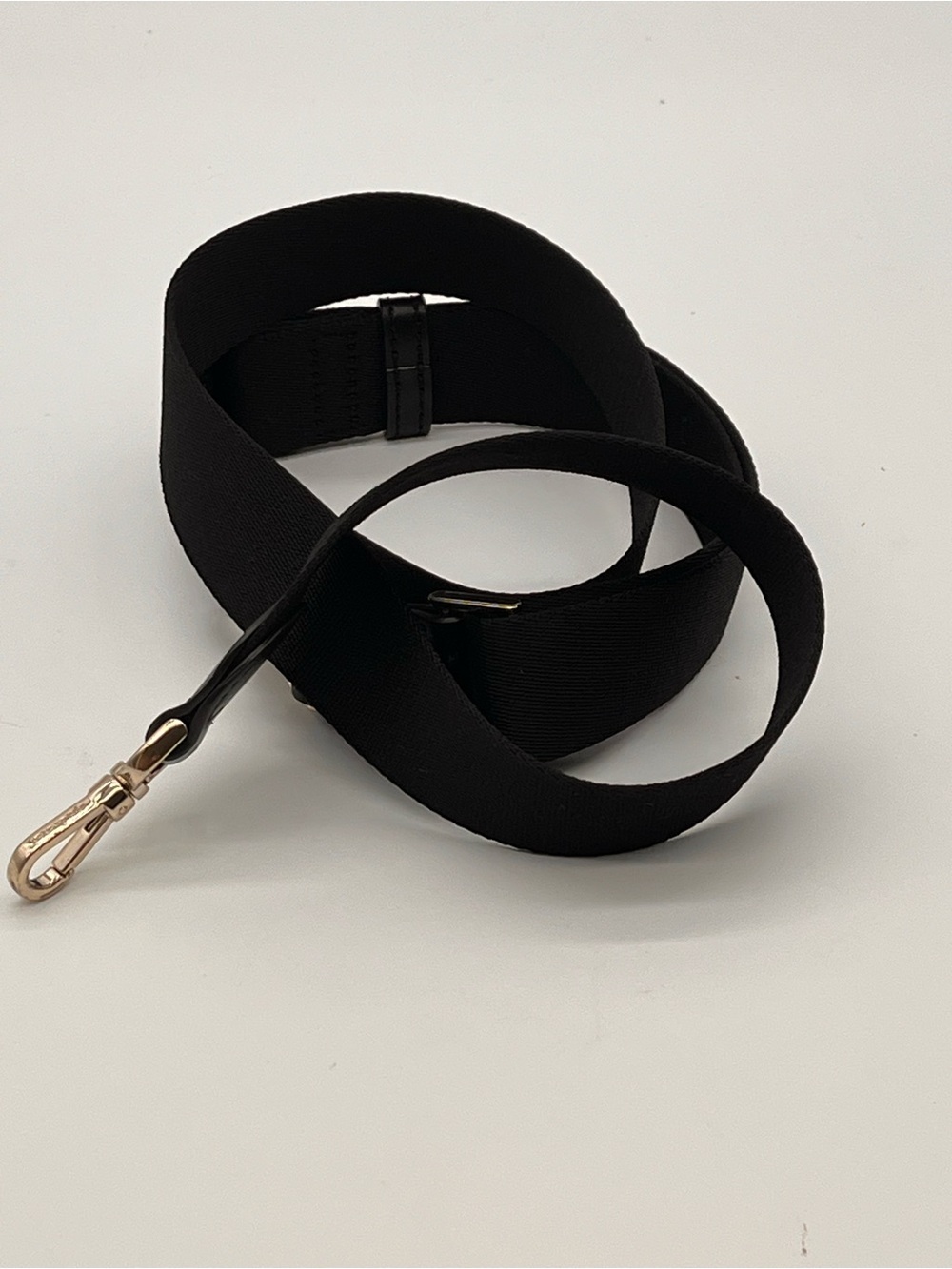 kate spade Black Nylon Crossbody Replacement Strap Silver Tone Hardware 1 1/4" W